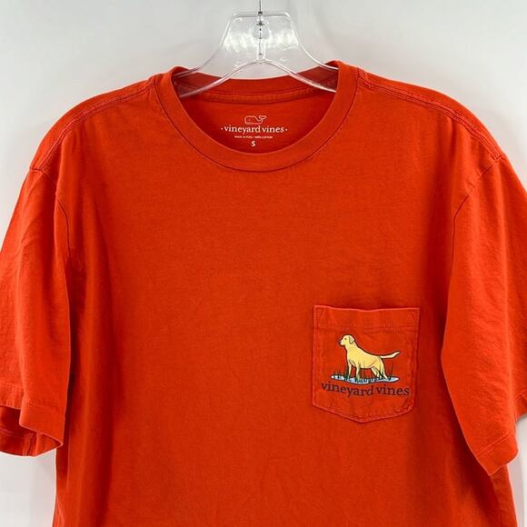 Vineyard Vines Men's Yellow Lab Short Sleeve Tee - Orange - Small - Picture 2 of 7